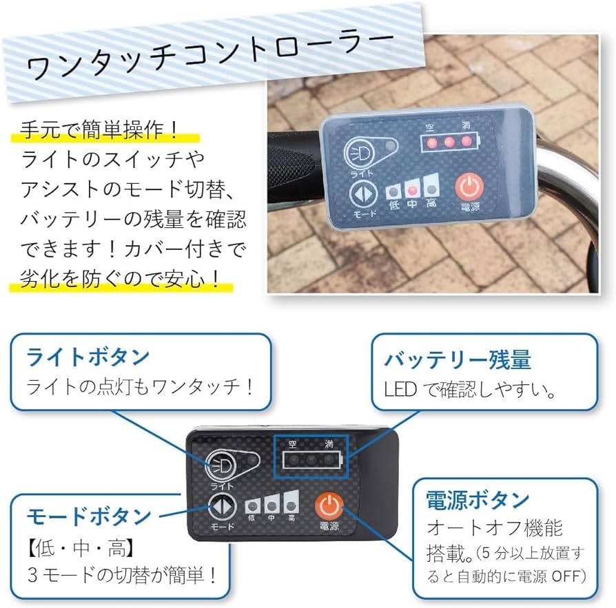 チャリメロ 未使用級 電動アシスト三輪車 前後バスケット付き 7191698_10.jpg